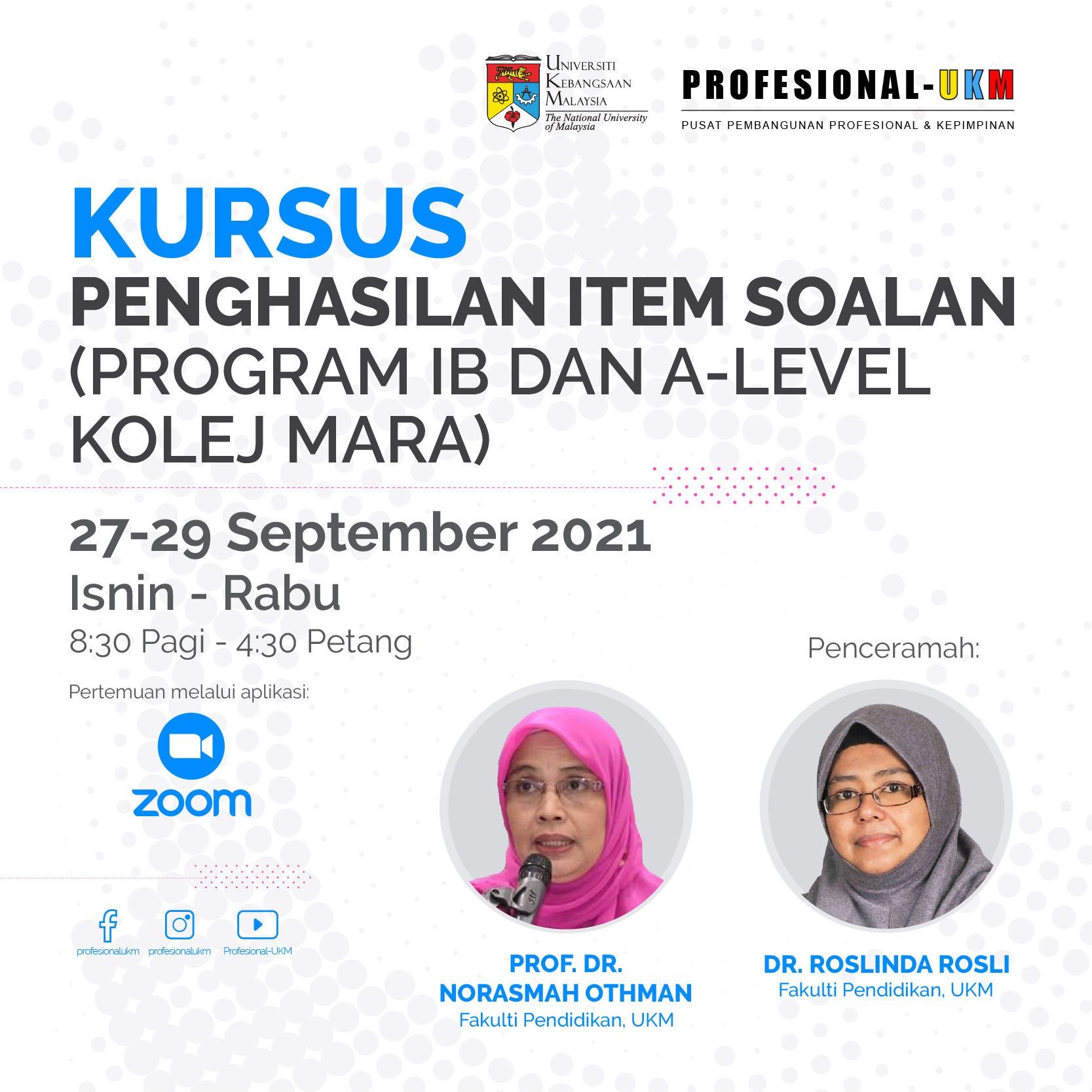 Kursus Penghasilan Item Soalan (Program IB dan A-Level Kolej MARA)